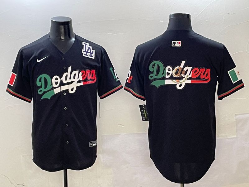 Men Los Angeles Dodgers Blank Black Mexico Second generation Nike 2025 MLB Jersey style 11->los angeles dodgers->MLB Jersey